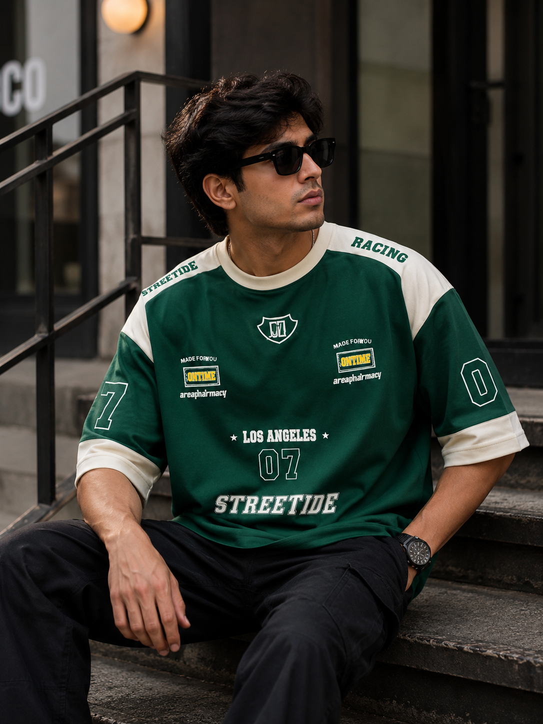 Men Los Angeles Streetwear Oversized T-Shirt