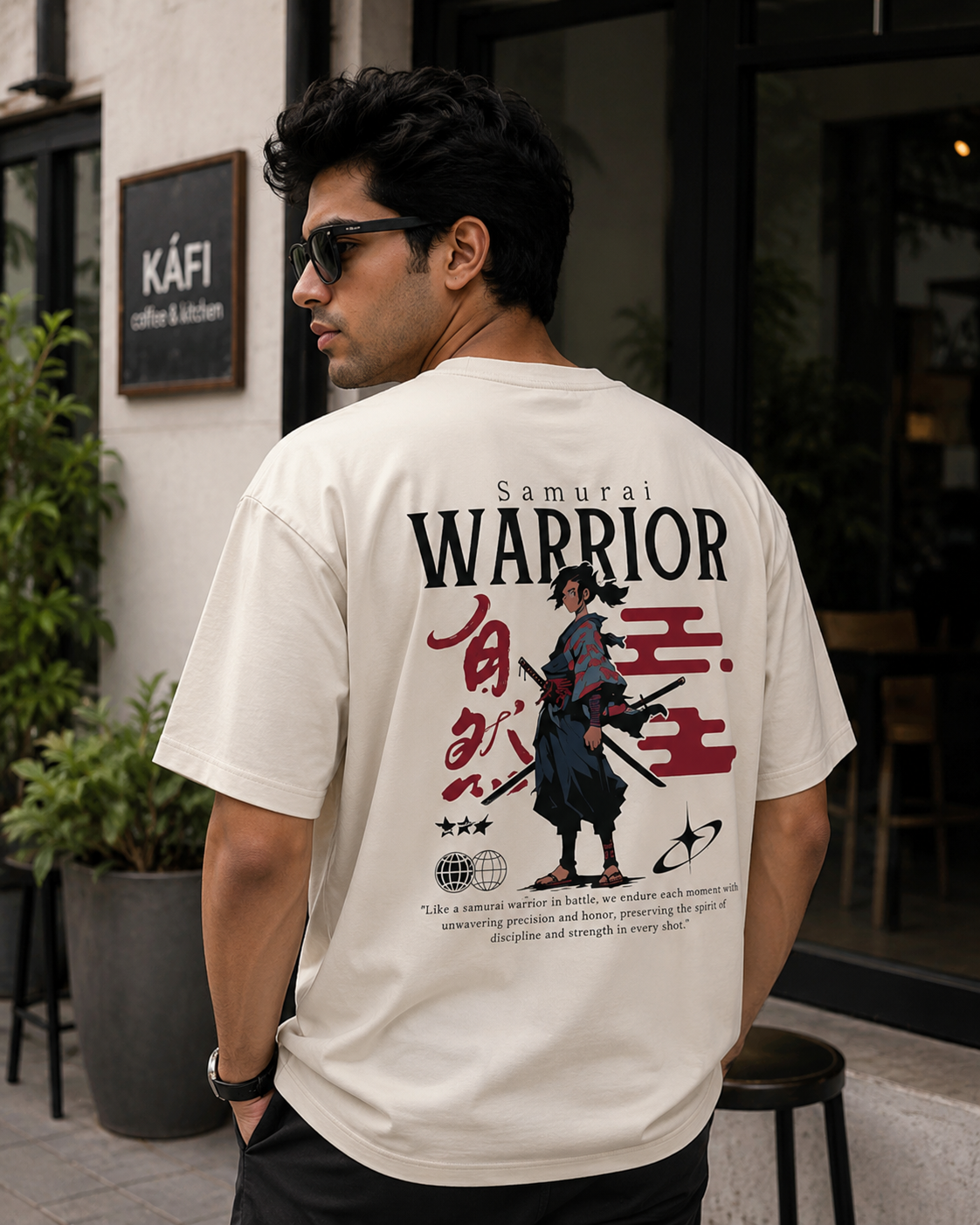 Men Samurai Warrior Oversized T-Shirt